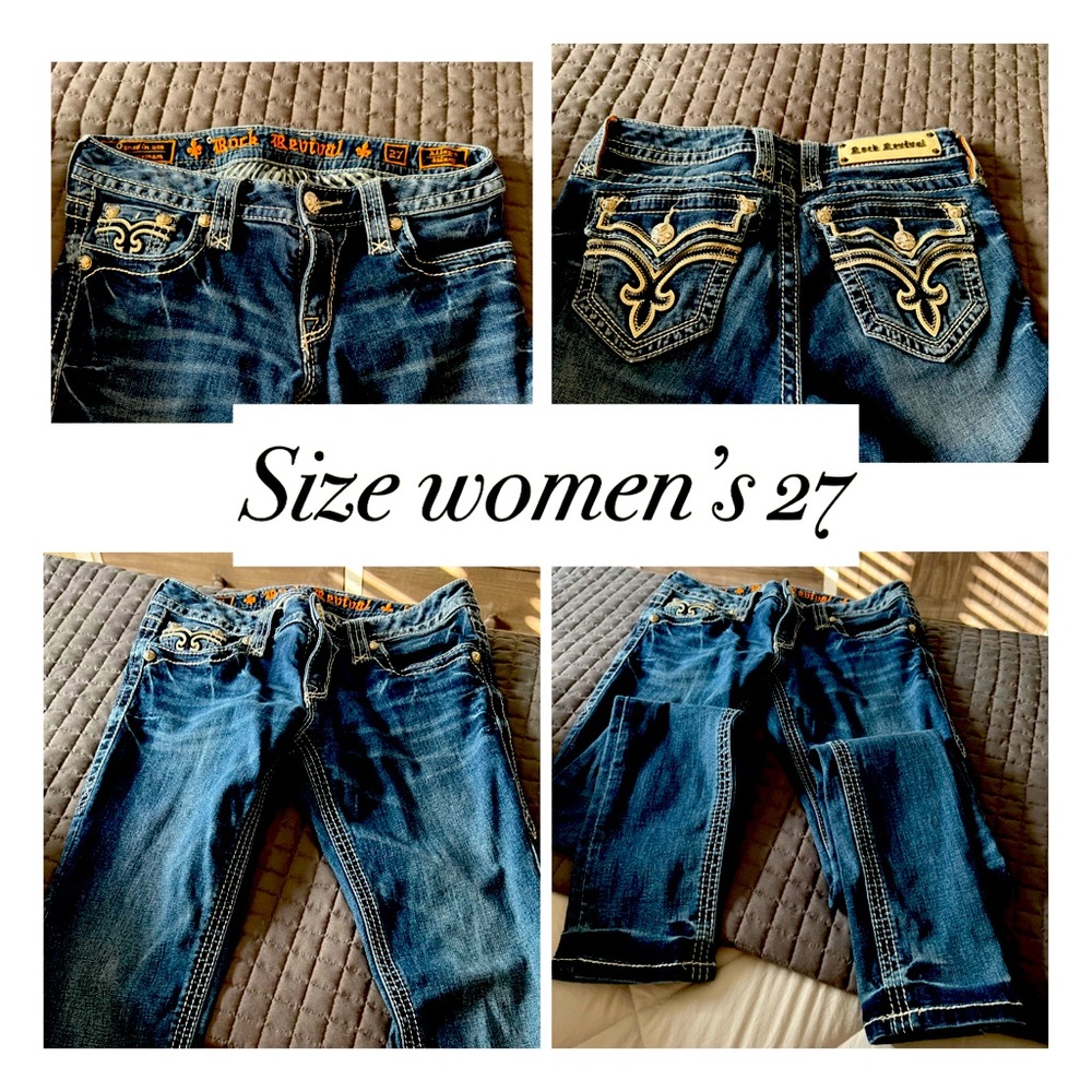 Size 27 Allegra skinny rock revival jeans